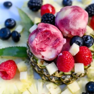 Sorbet Marbré Ananas et Fruits Rouge - 500ML